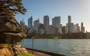 Exposure of Sidney cityscape taken from the Phillip Precinct, commonly referred to as the Domain,...