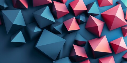 Obraz premium Abstract 3D Geometric Background.