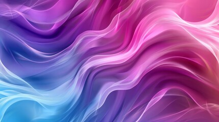 Abstract Fluid Waves in Pink, Purple, and Blue Generative AI