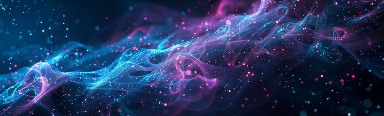 Naklejka premium .Abstract Digital Landscape with Wave Patterns