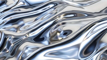 Abstract Liquid Metal Waves Generative AI
