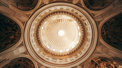 Circular Dome Ceiling with Central Oculus