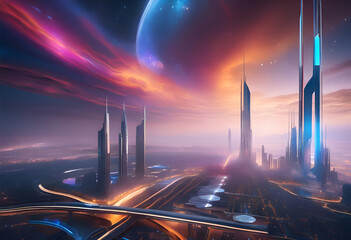 Fantastic night city