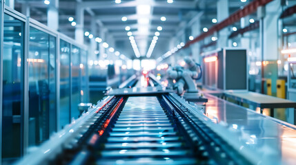 Fototapeta premium Modern manufacturing facility furnished with contemporary.