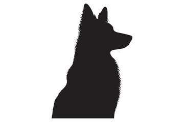 Dog silhouette vector illustration