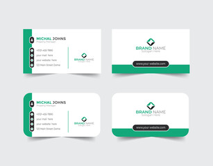 Business card design, Clean professional business card template, visiting card design.