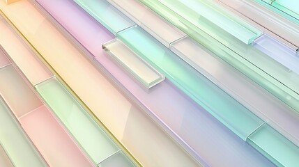 Modern Pastel Colored Glass Facade Design