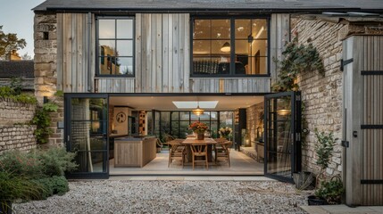Fototapeta premium Recently renovated old classic English detached house
