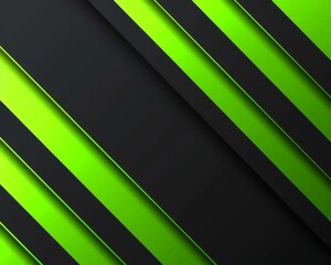 Obraz premium Abstract Green and Black Diagonal Stripes Background, Modern Design