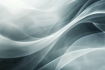 Abstract White and Gray Flowing Wave Background, Professional Modern Design