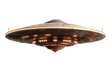 Fototapete A PNG image features a UFO (Unidentified Flying Object) ship © Cadengo