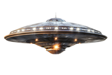 A PNG image features a UFO (Unidentified Flying Object) ship