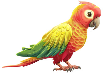 Obraz premium A PNG image showcases a colorful parro