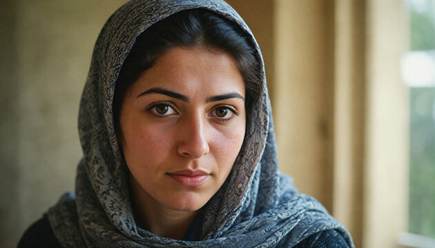 Portrait of an Arabic Palestinian beautiful woman