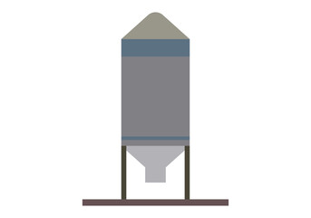 Silo de cemento en fondo blanco © Gabrieuskal