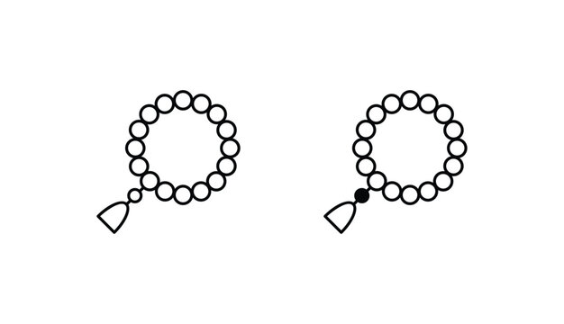 Beeds icon design with white background stock illustration