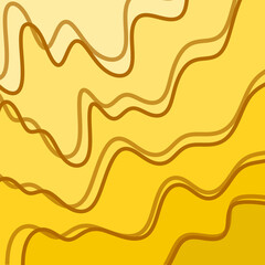 Irregular wavy brown lines going across background with different shades of yellow