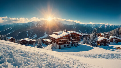Stunning ski resort Bansko Bulgaria winter