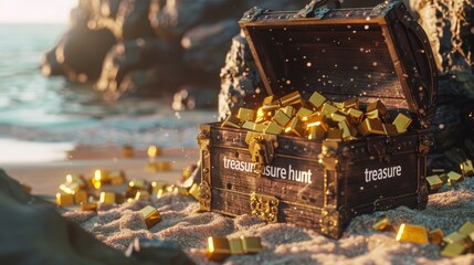 Golden Bounty Riches Await in a Beachside Treasure Chest