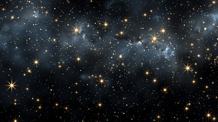 Fototapeta premium Starry Night Sky with Twinkling Stars and Milky Way 