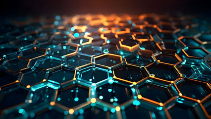 Naklejka premium abstract background with hexagons