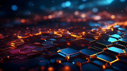 Fototapeta premium abstract background with hexagons