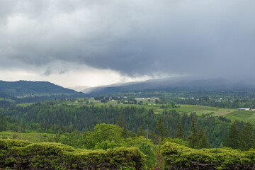 Spring Storm obscures Mt. Hood in Oregon