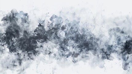 Grey watercolor background texture isolated on white