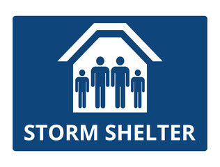 Storm shelter symbol. Concept of safety signs.