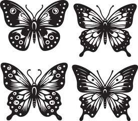 Set of Butterfly Vector