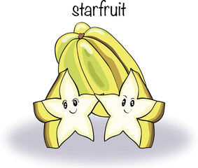 the yellow starfruits