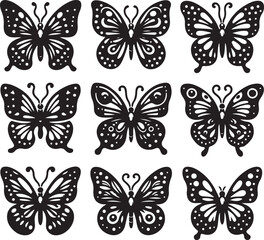 Set of Butterfly Vector