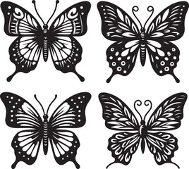 Set of Butterfly Vector