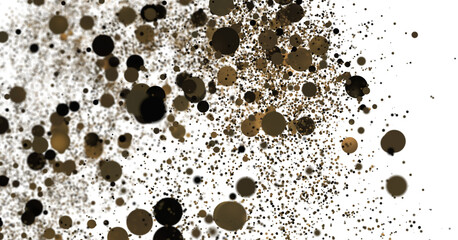 Cascading Splendor: Striking 3D Illustration Showcasing a Dazzling gold Confetti Display