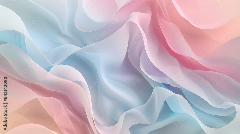 Poster abstract background with soft waves of pastel colors. muted tones. soft color gradients. organic sha