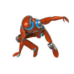 droid is jumping like a hero