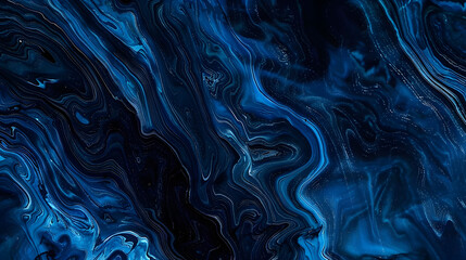 Obraz premium Abstract Blue Marbling Background. dark blue and black background. hyper realistic. cinematic. hyper realistic 