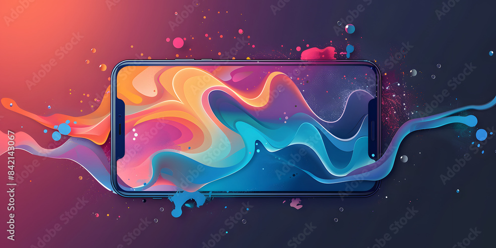 Poster abstract design concept template for web banner. website. packaging. mockup. mobile app
