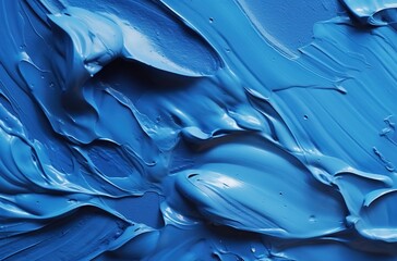 Blue paint strokes, paint smears, paint textures, closeup, high resolution
