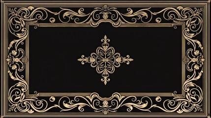 Classic and ornamental borders and frames with intricate scroll details