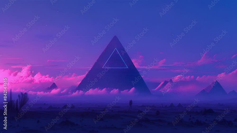 Poster as night falls the pyramids light up in a multicolored display creating a breathtaking scene that ca