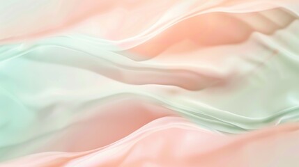 A pink and green fabric with a wave pattern
