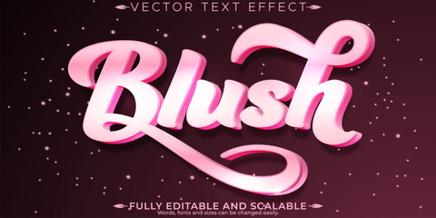 Princess girl text effect, editable queen and pink text style