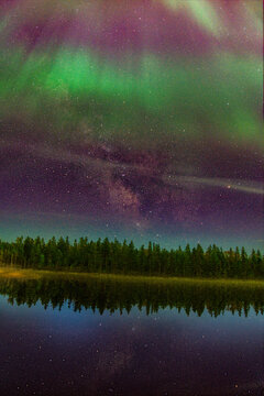 Milky Way with Northern Lights, Rangeley Maine