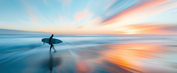 surfer on the beach, AI generated