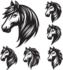 Horse Head Illustration vector