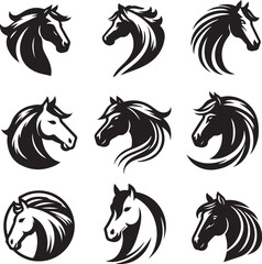 Horse Head Illustration vector