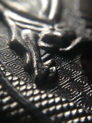 close up of a coin
