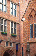 Obraz premium Böttcher street history buildings, red bricks