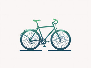Simple green sports bicycle logo design

